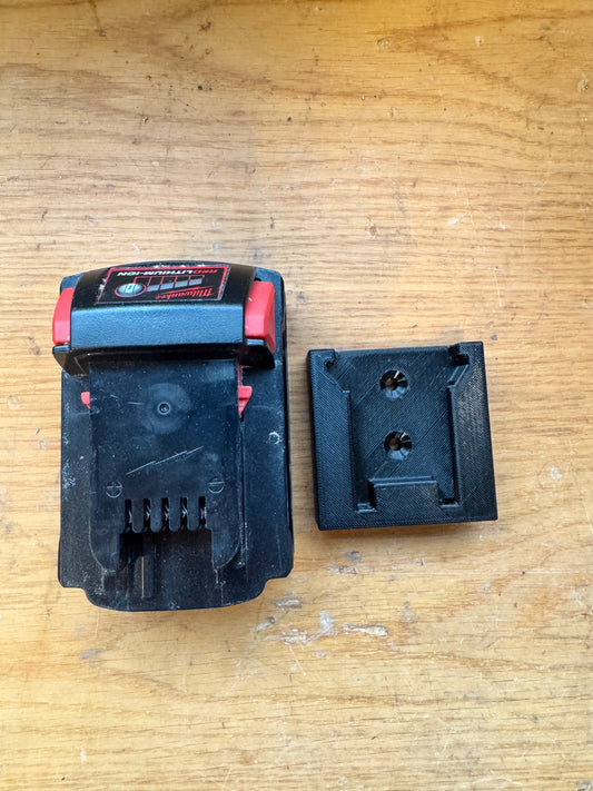 Milwaukee M18 Battery Holder – Solid Wall Mount for Workshop and Garage
